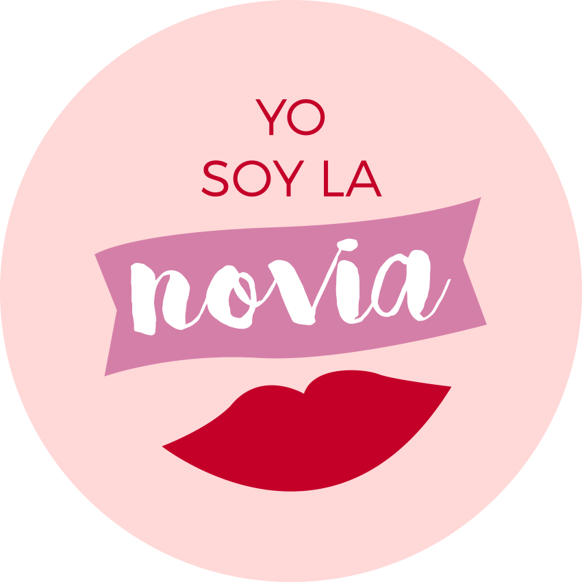 chapa Yo Soy la Novia Rosa Palo