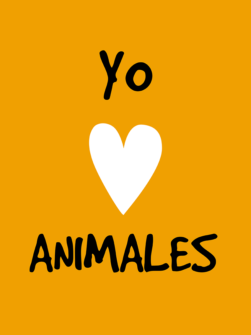 lamina Amo los Animales