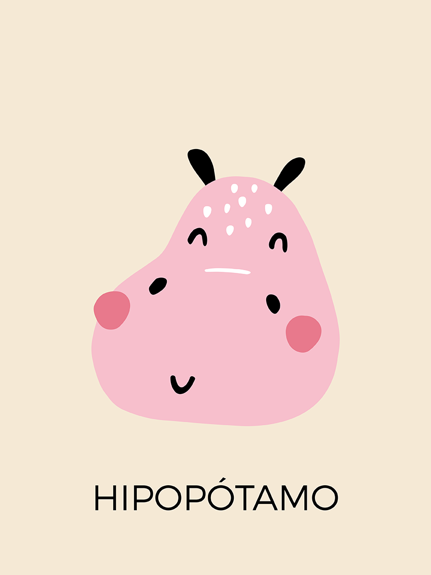lamina Hipopótamo Feliz
