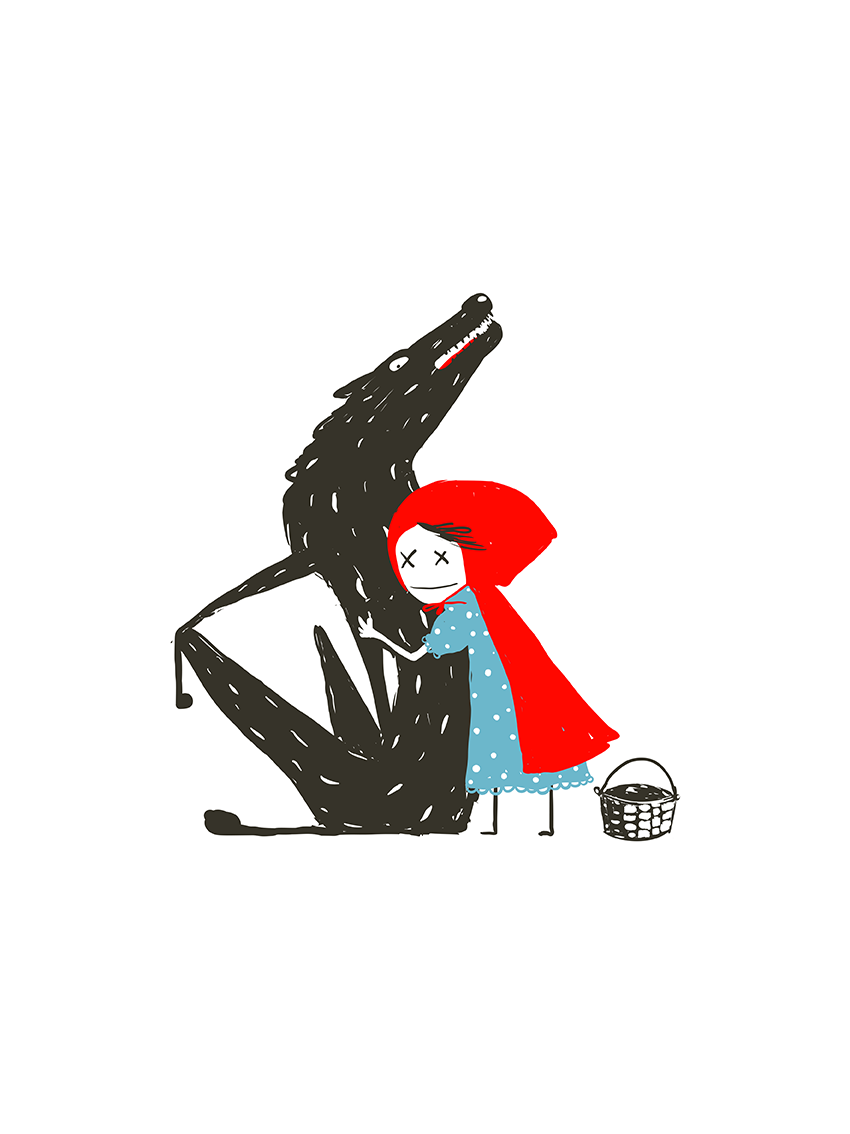 lamina Caperucita Roja y el Lobo 3