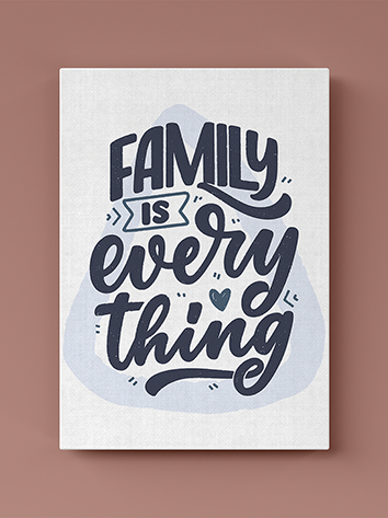 fotolienzo lettering famili is every thing