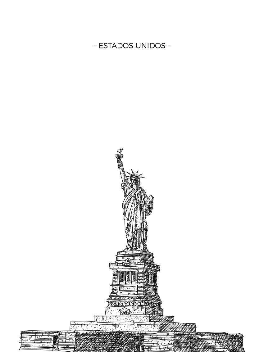 lamina Estatua de la Libertad, Nueva York
