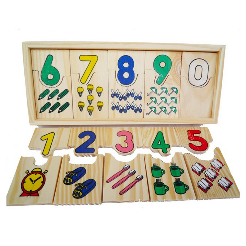 Puzzle de madera de matemáticas