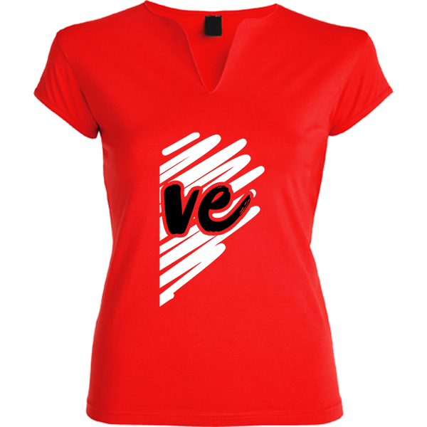 camiseta mujer roja