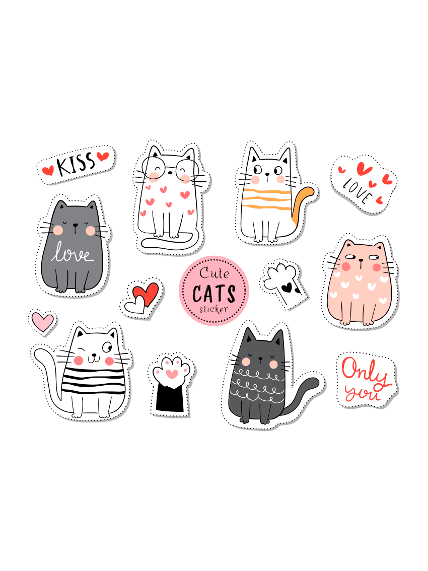 Pegatinas Gatitos Love – TotIngnei