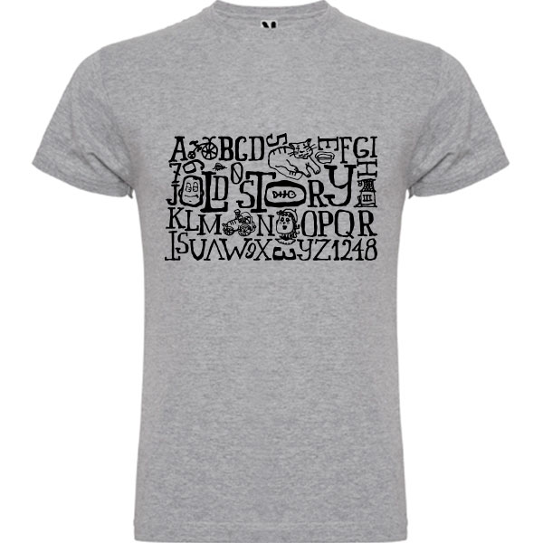 camiseta con el abecedario