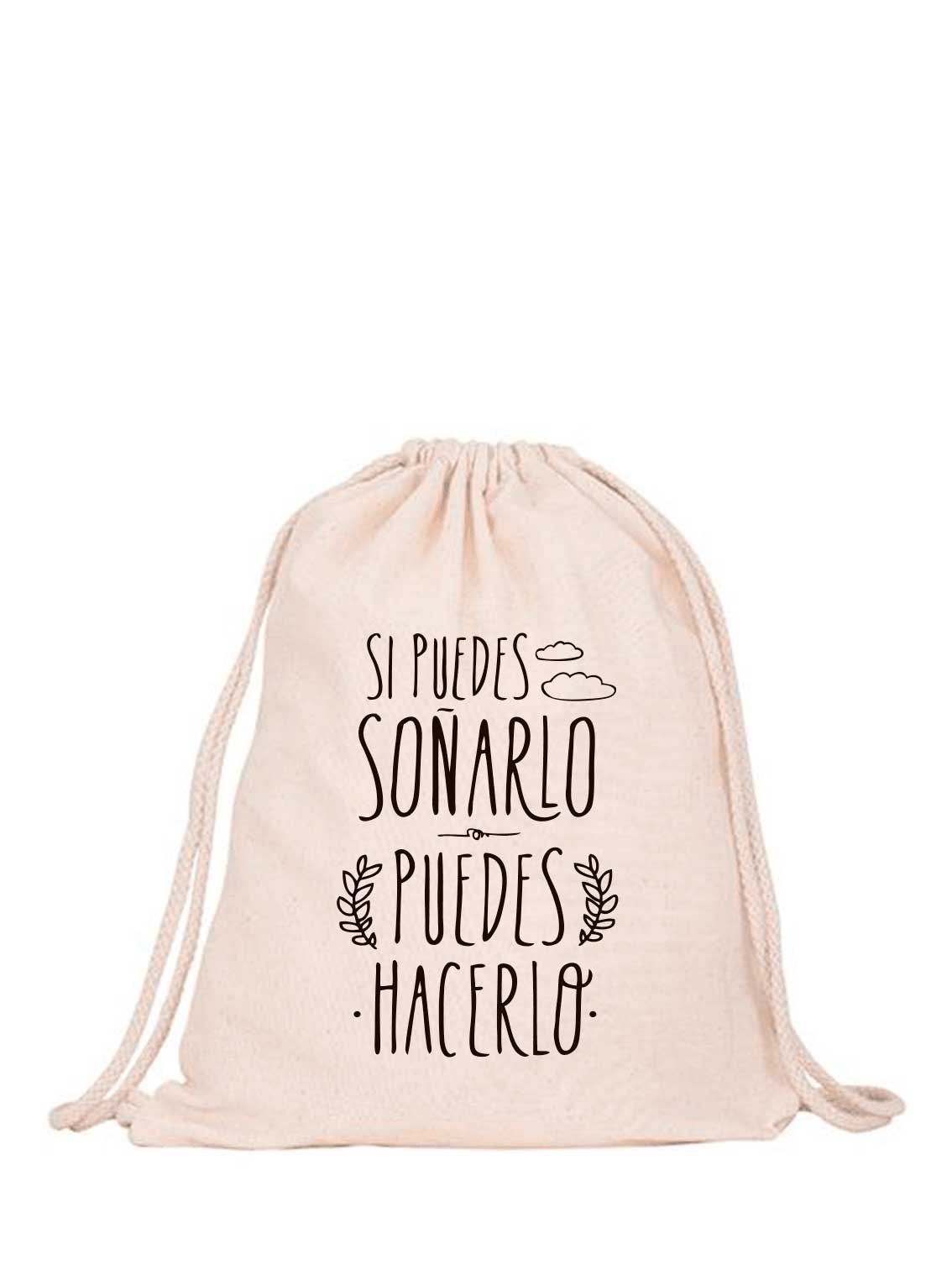 mochila con frase si puedes soñarlo puedes hacerlo