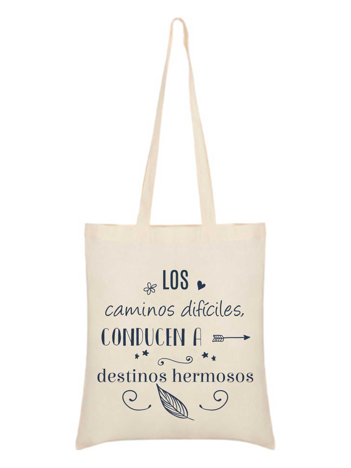 bolsa de tela blanca con frase