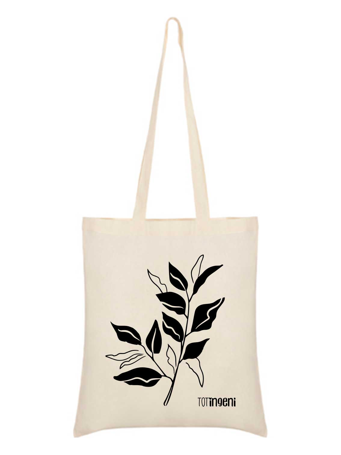bolsa de tela con planta