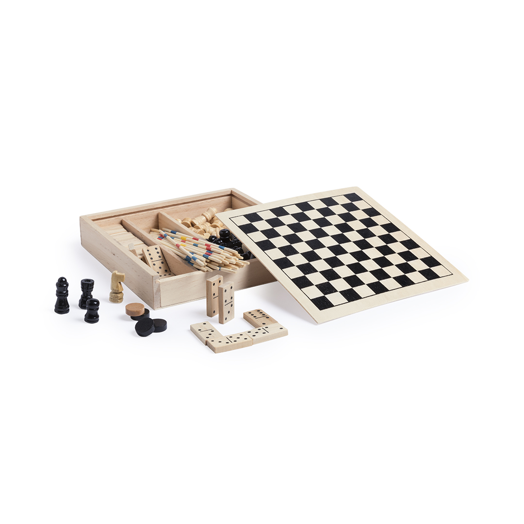 set juegos de mesa de madera