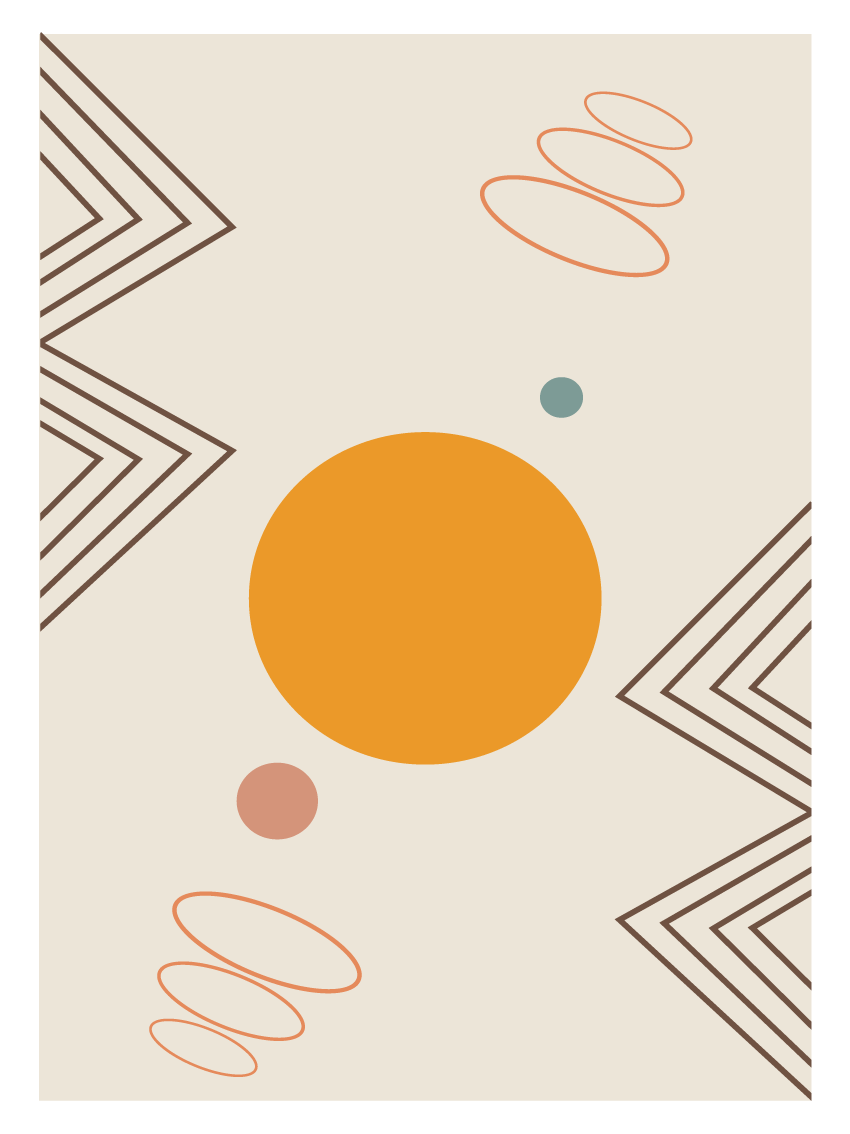 lamina abstracta punto naranja